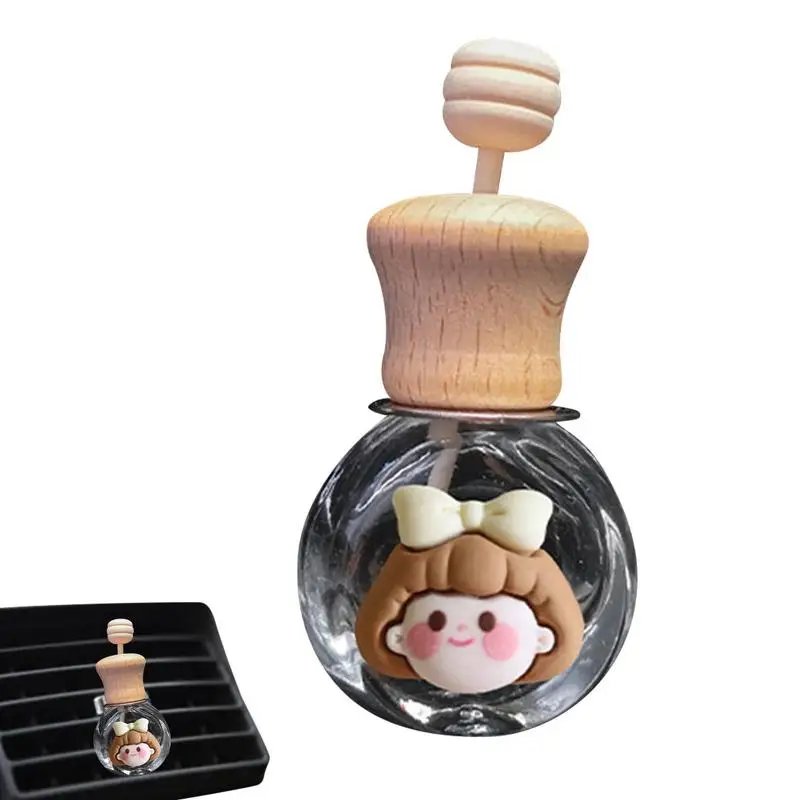 

Car Fragrance Empty Glass Bottle Cartoon Air Freshener Bottle Perfume Clip Air Vent Outlet Aromatherapy Essential Oils Diffuser