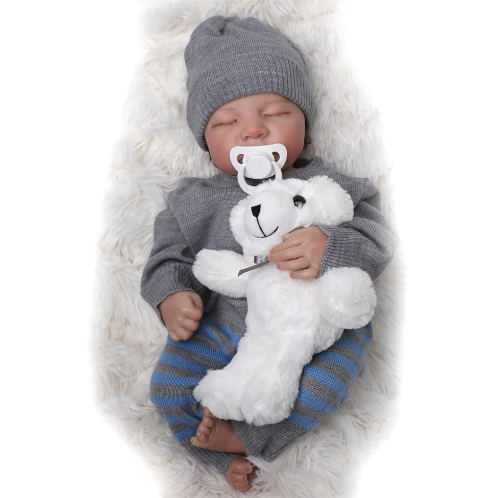 CUAIBB 46CM Soft and Full Body Silicone Vinyl Reborn Toddler