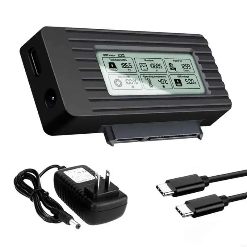 918C USB3.1 TypeC HDDs Case Устройство чтения жестких дисков для 2 5 3 со светодиодным дисплеем