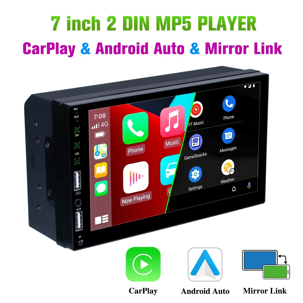 Автомагнитола 2 Din с сенсорным экраном универсальный мультимедийный плеер 7