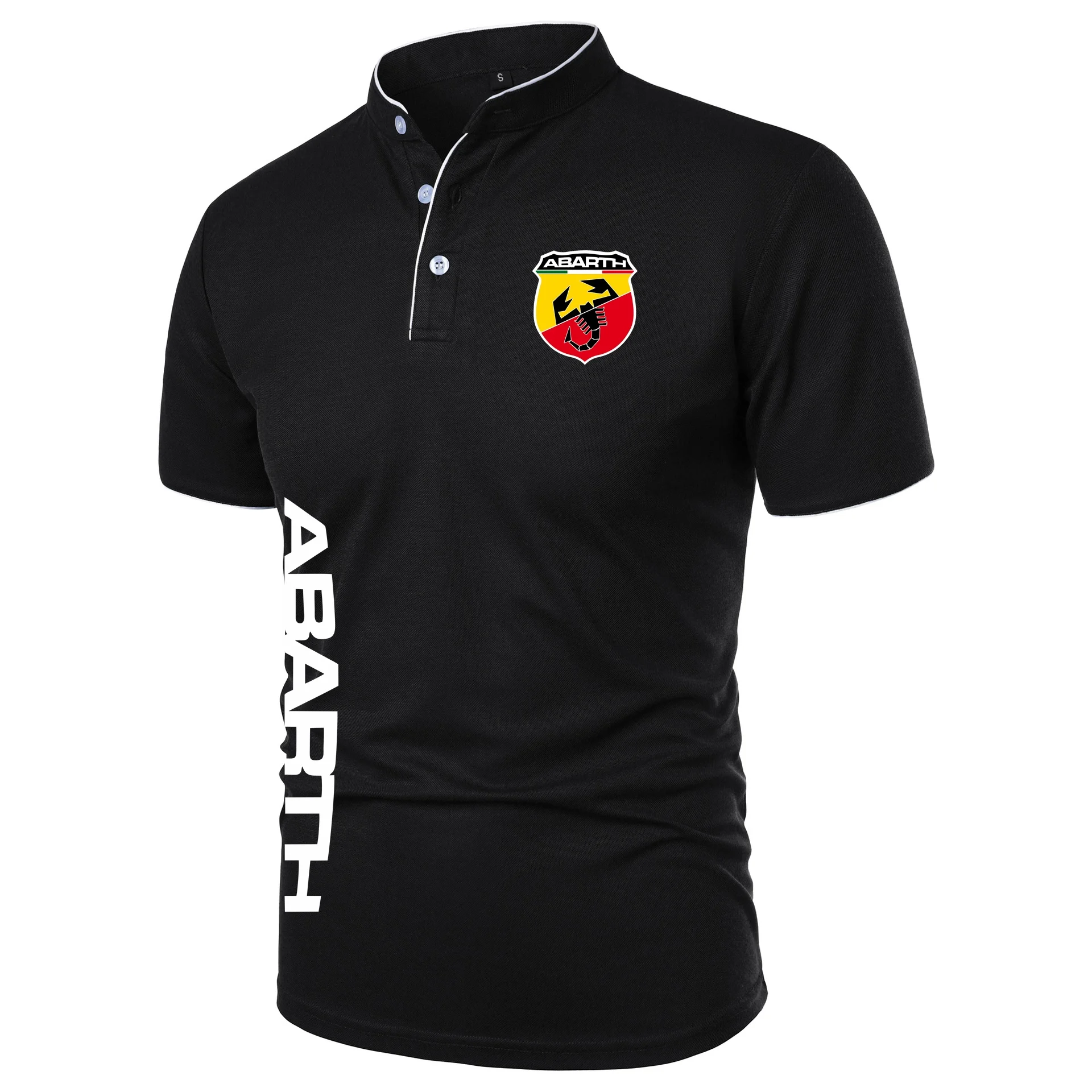 Рубашки поло Abarth с принтом скорпиона мужская футболка коротким рукавом