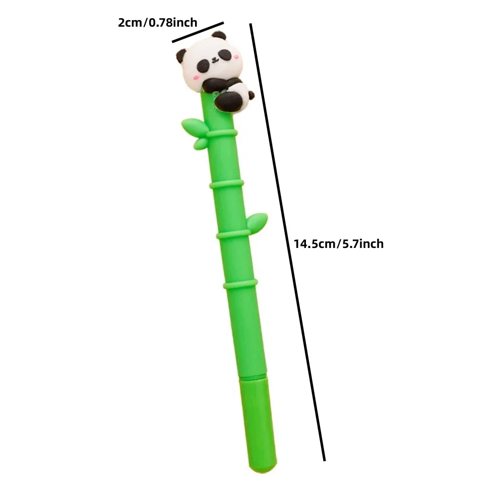 

3 шт., бамбуковая нейтральная ручка с пандой, студенческая мягкая силиконовая креативная ручка для подписи, милые школьные и офисные обучающие канцелярские принадлежности, ручки 0,5 мм