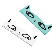 cartoon creative cat wooden stationery ruler student cute color drawing 15cm ruler