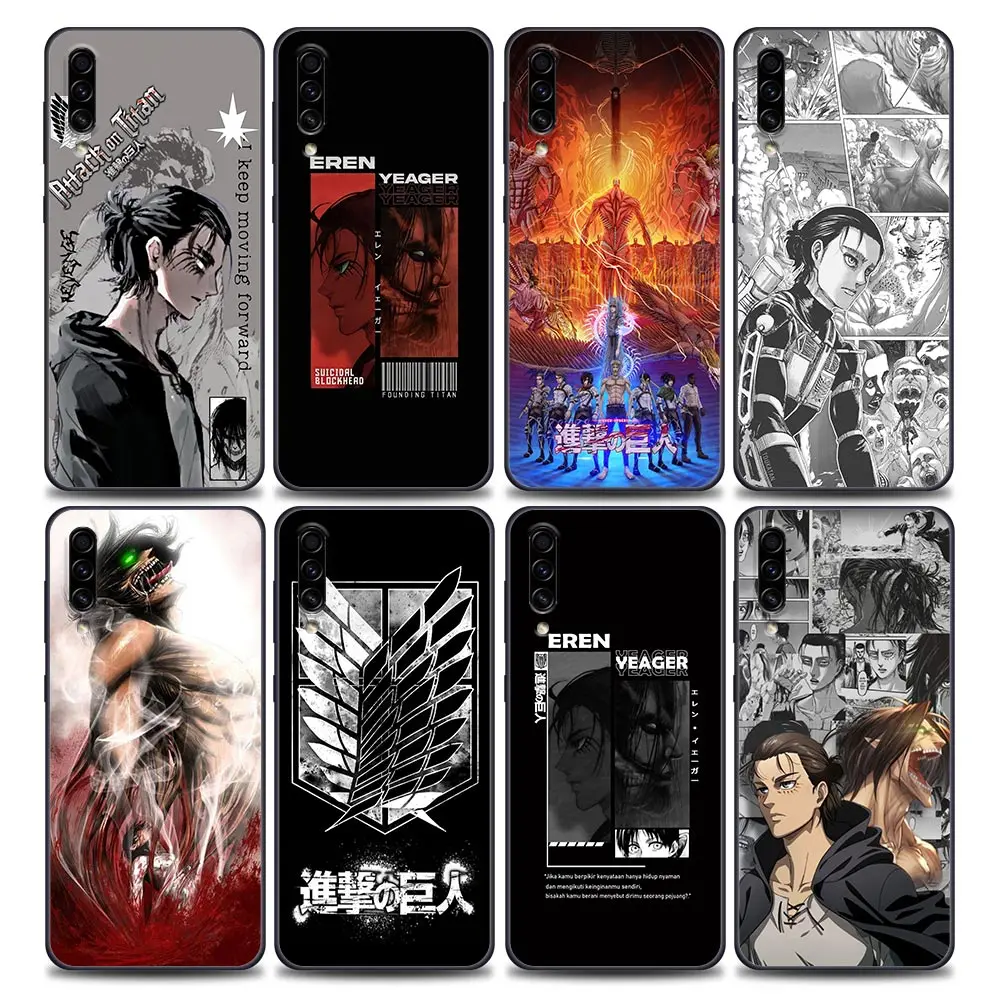 

Anime Attack on Titan Eren Yeager Case For Samsung Galaxy A50 A70 A30 A30s A10 A20 A40 A80 A90 A7 A9 2018 Soft Phone Cover Cases