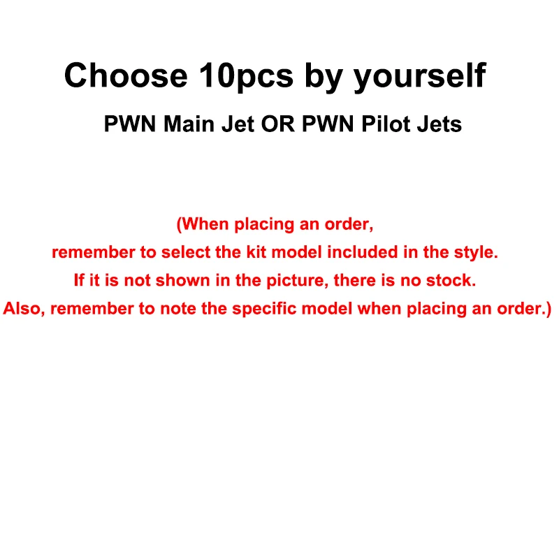 

Комплект из 10 форсунок NIBBI PWN для карбюратора мотоцикла, набор основных инжекторных сопел