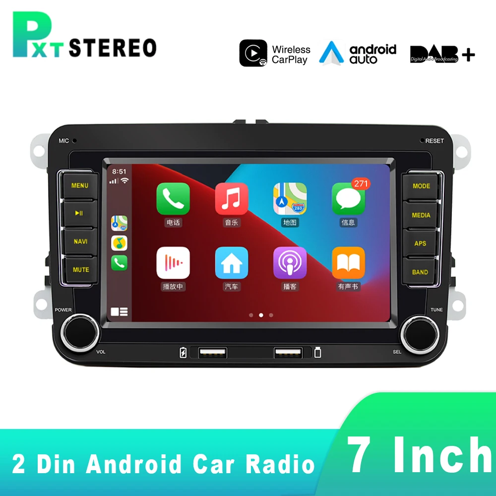 

Мультимедийная магнитола Pston, стерео-система на Android 10,1, 2 Din, 1 Гб + 16 ГБ, Bluetooth, Wi-Fi, GPS, 7-дюймовый экран, для VW/Volkswagen Seat, Skoda, Golf, Passat