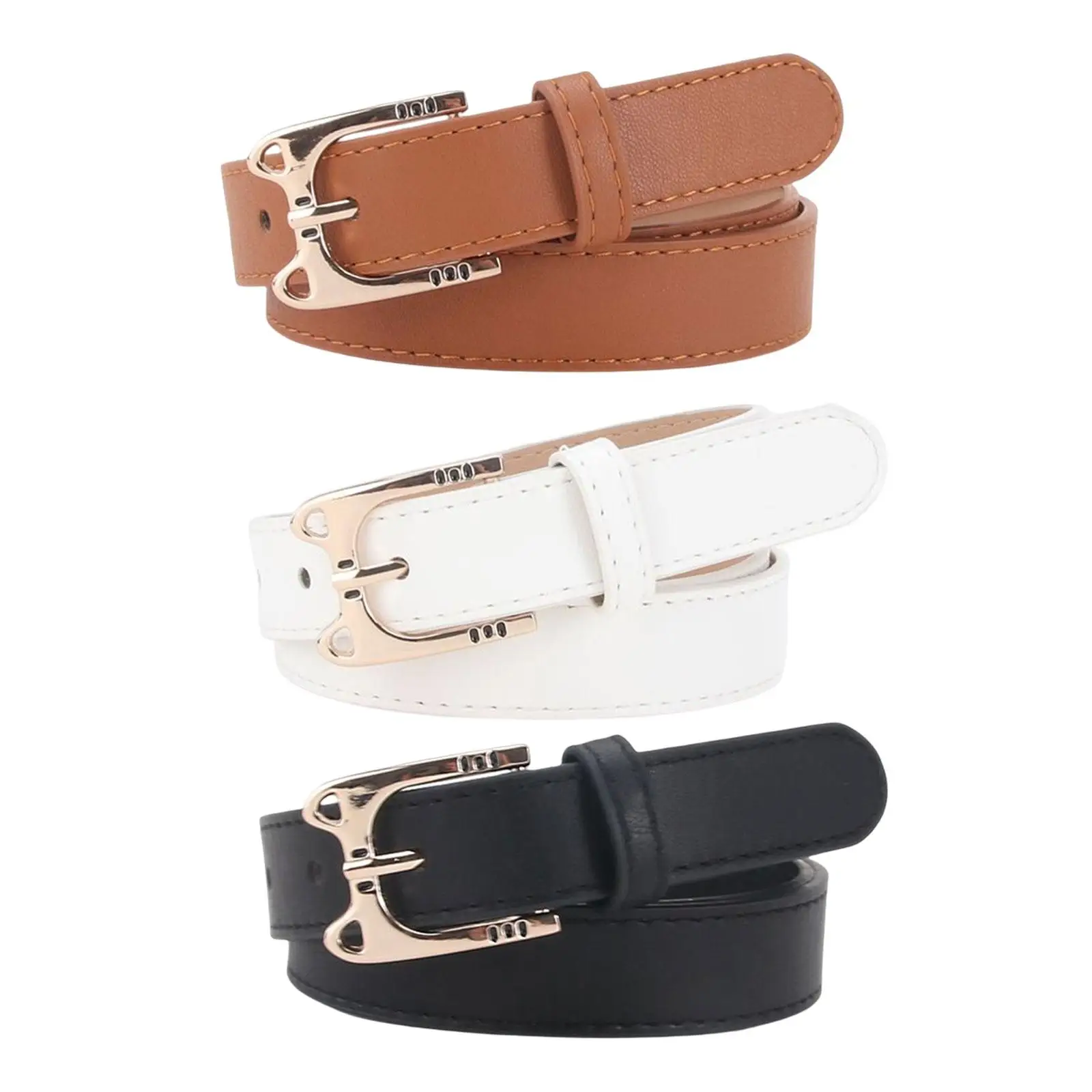 

Fashion Leather Belt for Women Waist Belt with Pin Buckle Jeans Accessories