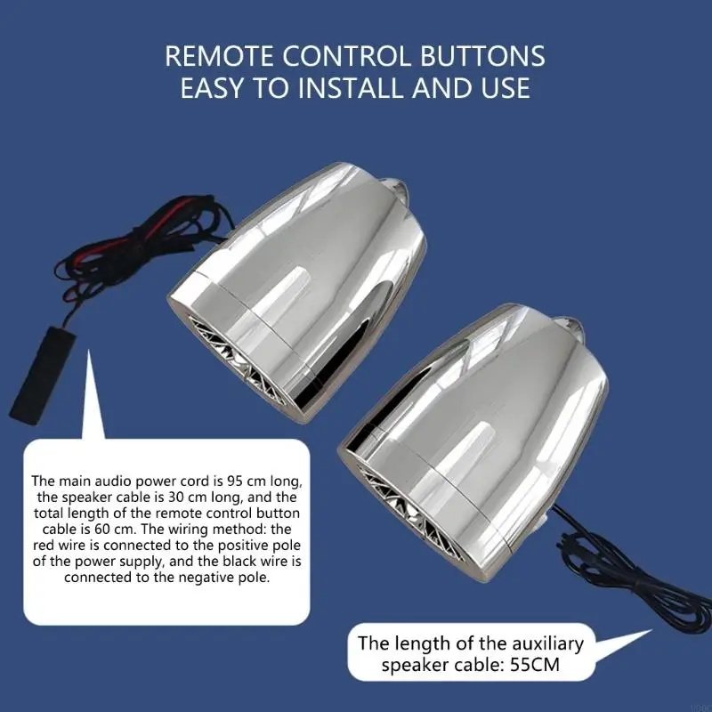Фото 2025 Новая звуковая система для мотоциклов двойного назначения с USB-портом и улучшенным басом, устойчивая к атмосферным для и №5