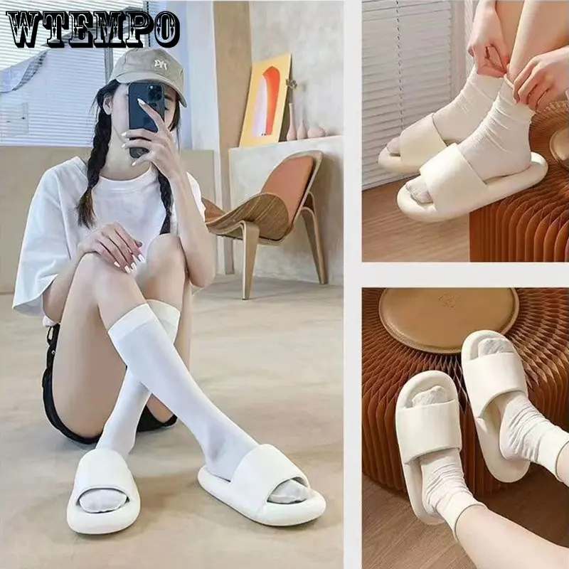 WTEMPO Cloud Soft Slippers Couple Home Outdoor Sandals Summer Beach Unisex Bedroom Shoes Flip Flops Thick Bottom Wholesale