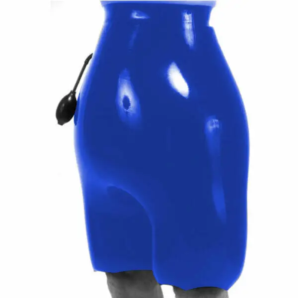 Фетиш латексные резиновые двойные надувные брюки штаны ручной работы Маскарад 0