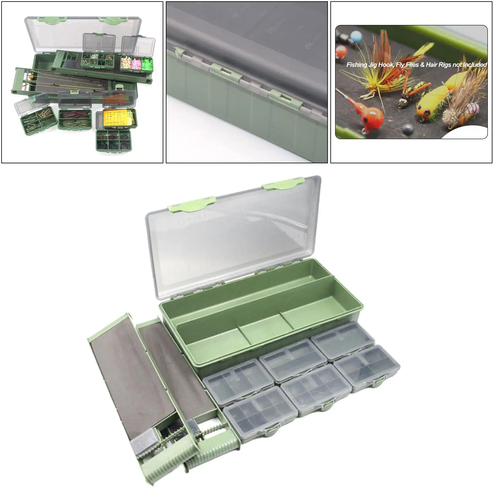 

Fishing Terminal Tackle Box Fishing Accessories Storage Organizers for Hooks Weights O-Rings Rolling Swivels Snaps