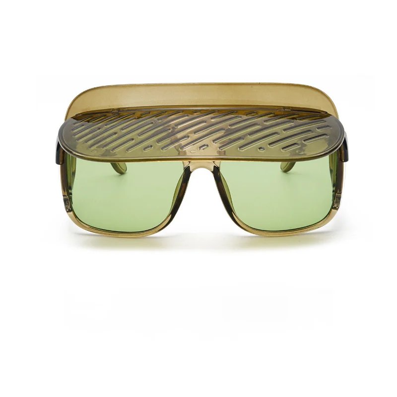 

Flip Flop Sunglasses Gothic Streetwear Shade UV400 Big Frame Hippie Driving Steam Punk Fashion Summer Accessories Outdoor