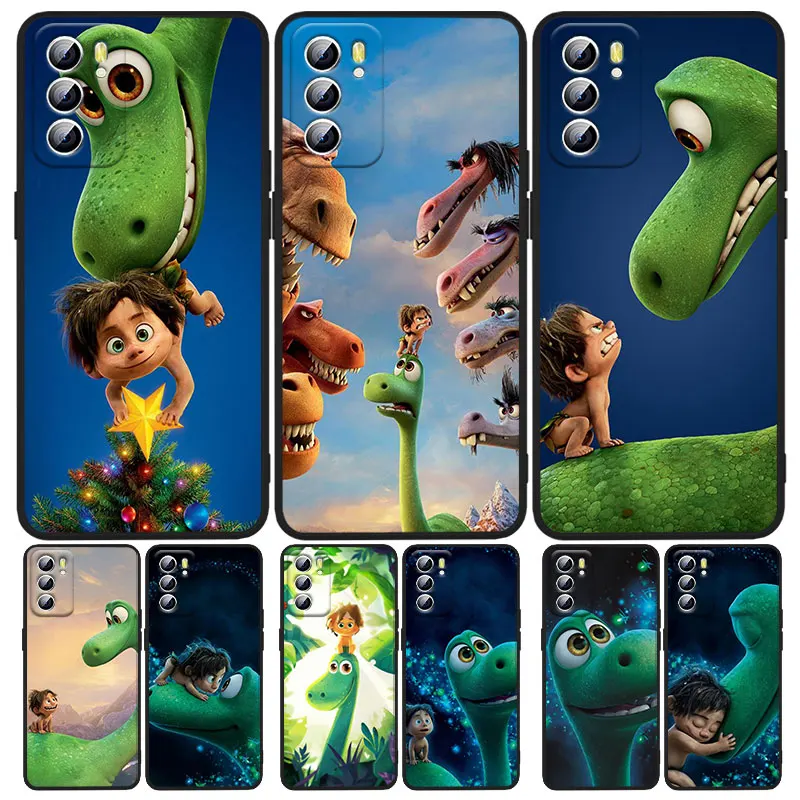 

Disney Dinosaur Phone Case For OPPO A5 A9 A12 A1K AX7 A72 A52 A31 A53 A53S A73 A93 A94 A74 A16 Black Funda Cover Soft Back Capa