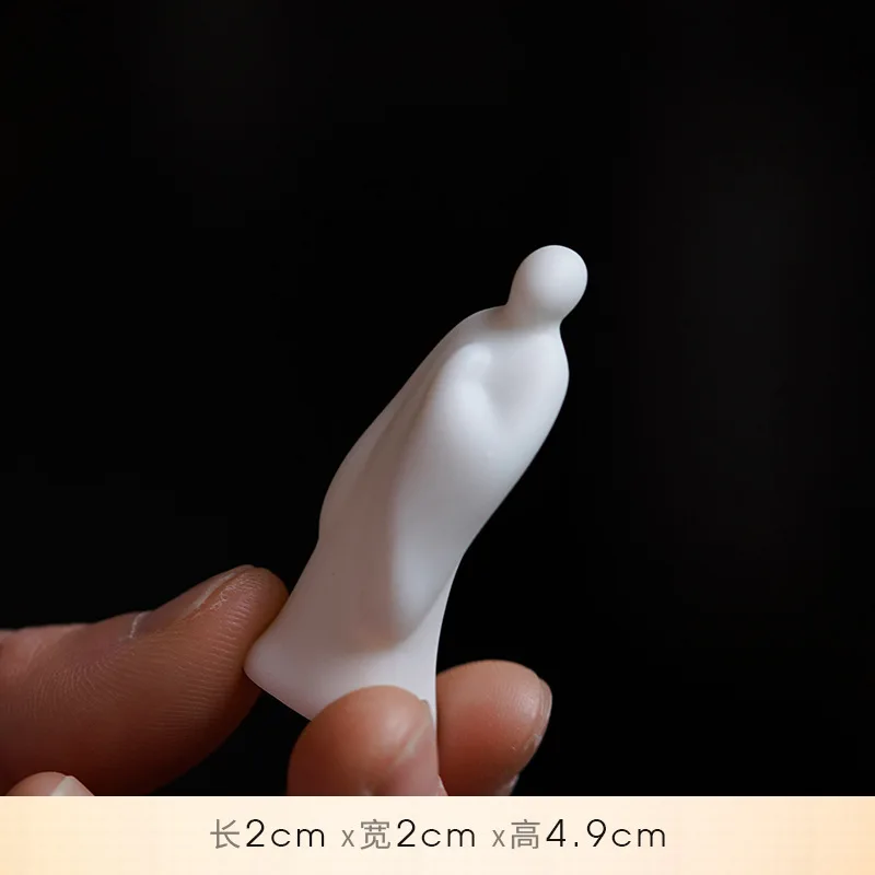 Белая фарфоровая маленькая фигурка дзен керамическое украшение очиститель воды