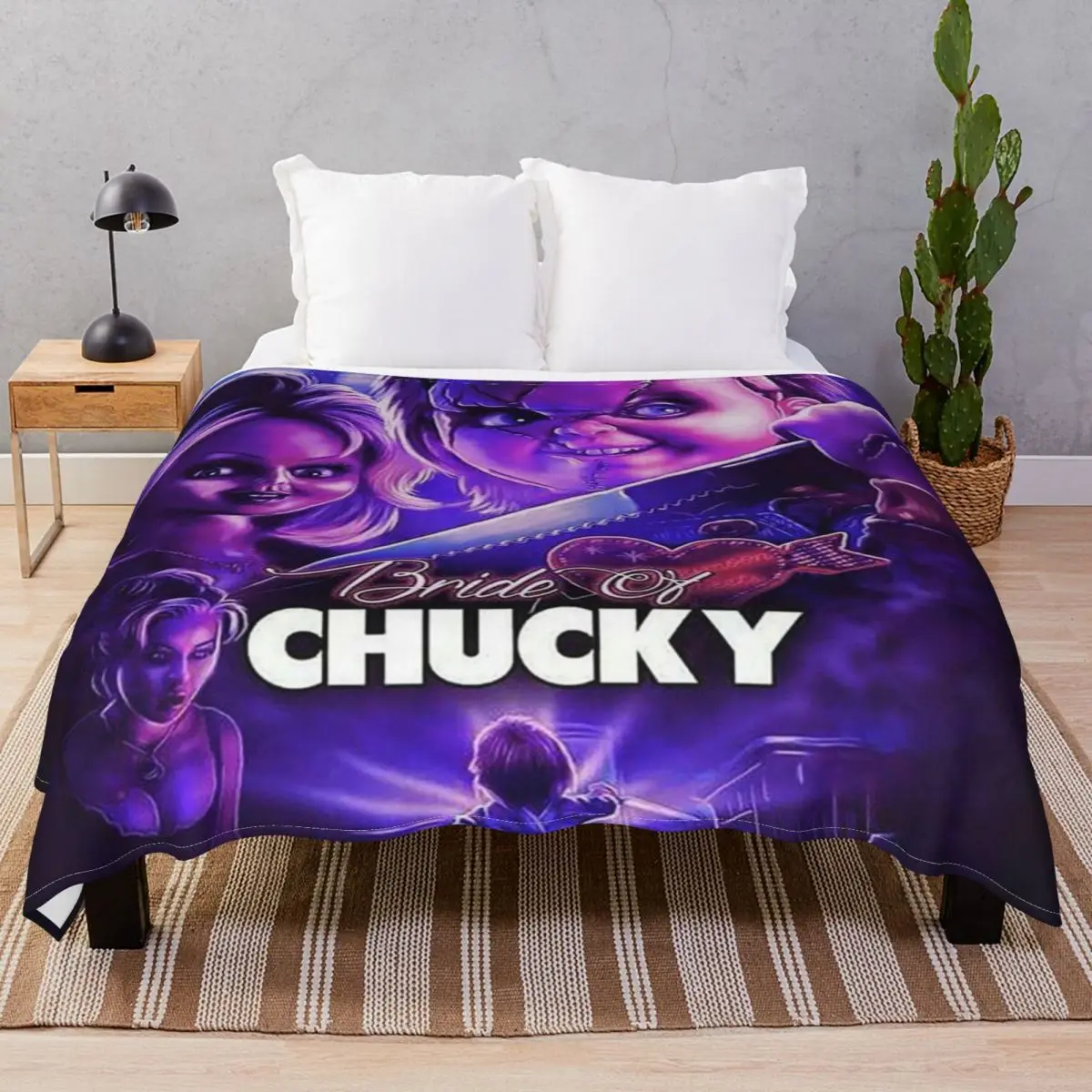 Bride Of Chucky Blanket Flannel Winter Fluffy Throw Blankets for Bed Home Couch Camp Cinema