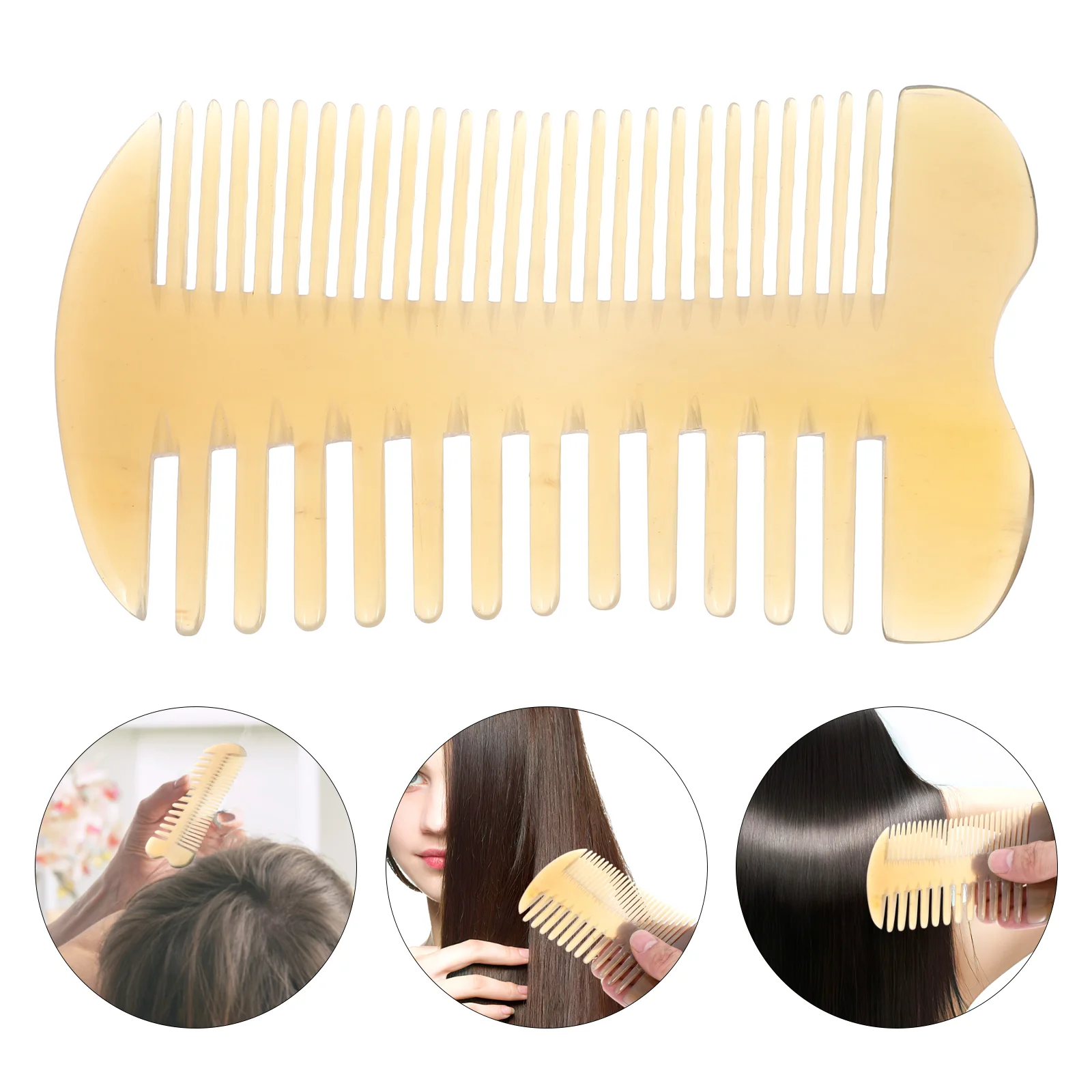 

Multifunctional OX Horn Comb Double-sided Hair Comb Massage Comb Durable Hair Care Accessory for Daily Use