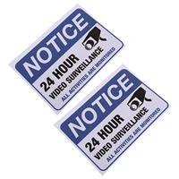 warning monitored sign stickers label signs store outdoor indoor supplies home activities are all surveillance video hour 24