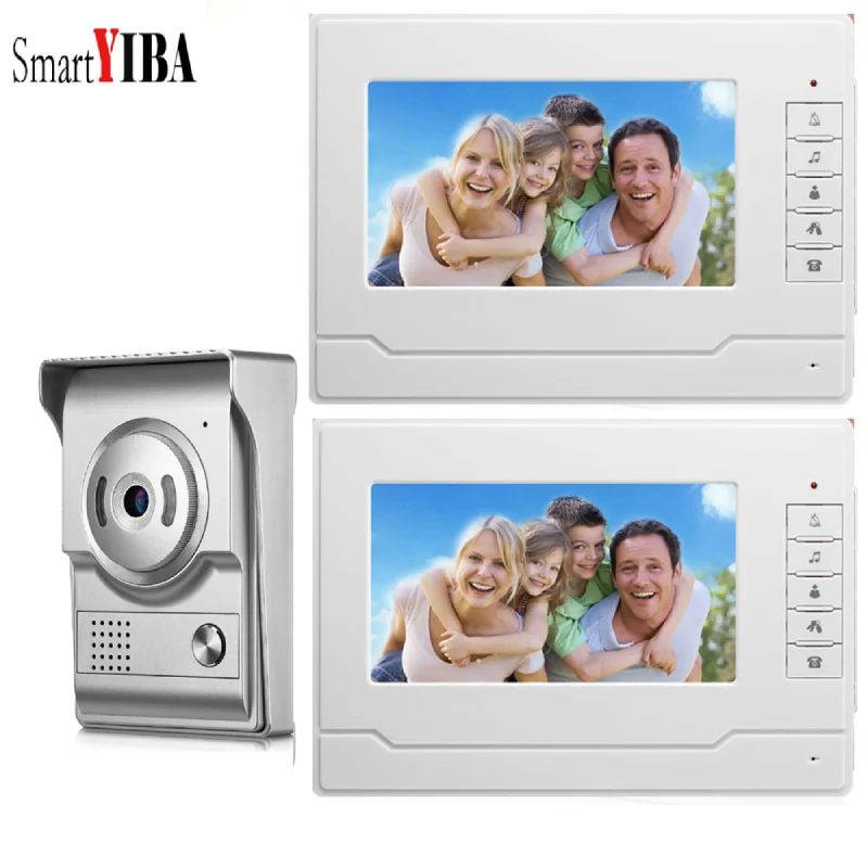 SmartYIBA Two-way Audio Intercom Video Unlock Wire Intercom Camera IR Cut Night Vision For Home Surveillance Video Call Doorbell