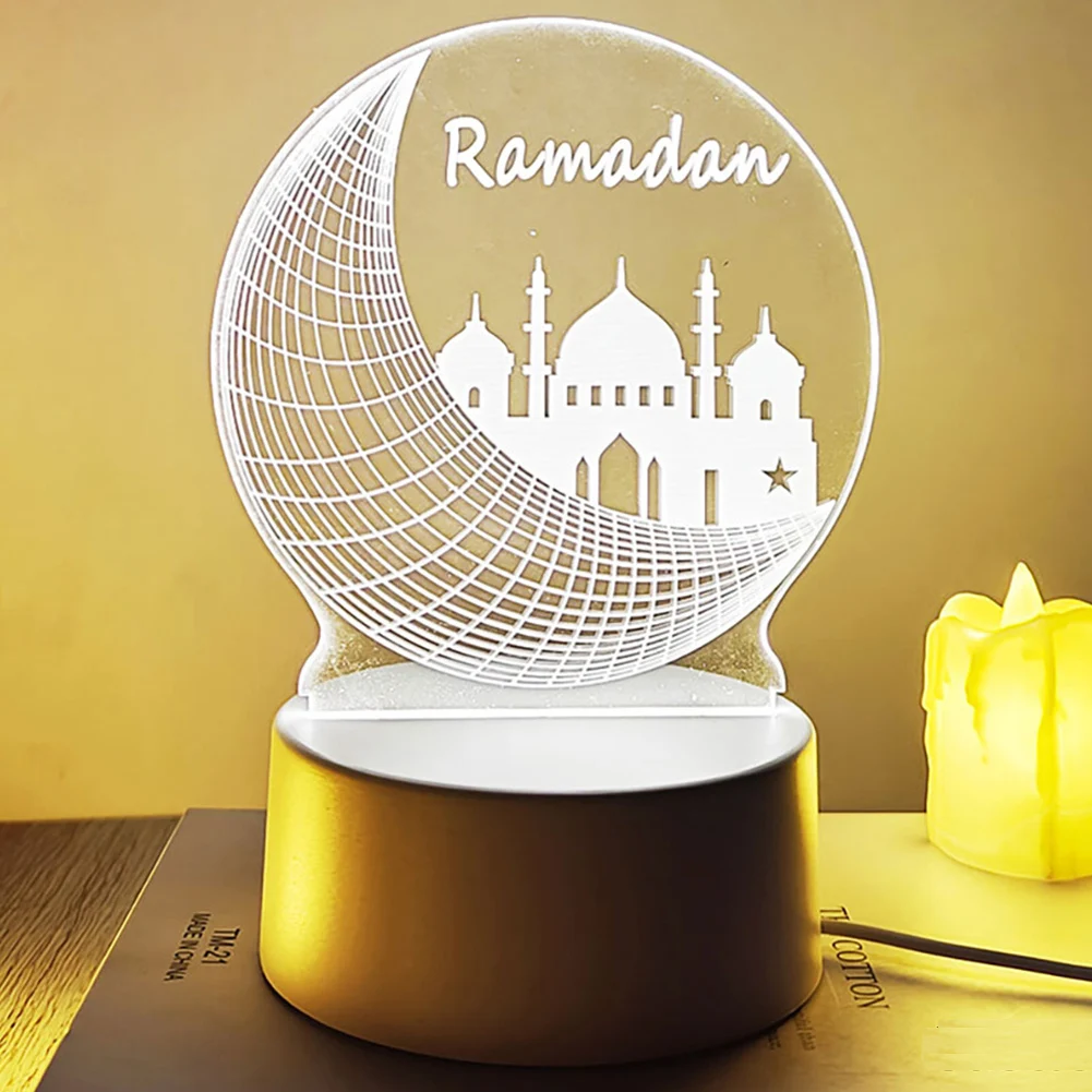 

USB Луна Звезда ночь Рамадан яркий Яркий яркий исламский мусульманский Декор для дома Рамадан Ид Аль Адха Декор ИД подарки