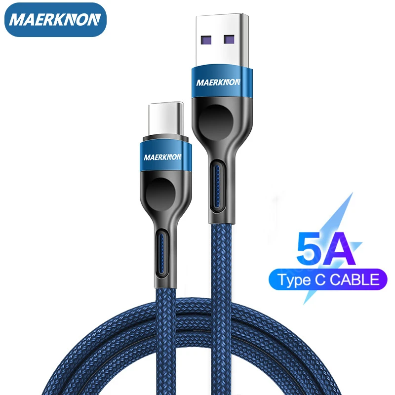 

5A USB Type C Cable USB C Cable For Xiaomi Redmi Samsung Huawei Mate 30 Type C Fast Charging Wire Mobile Phones USB C Data Cord