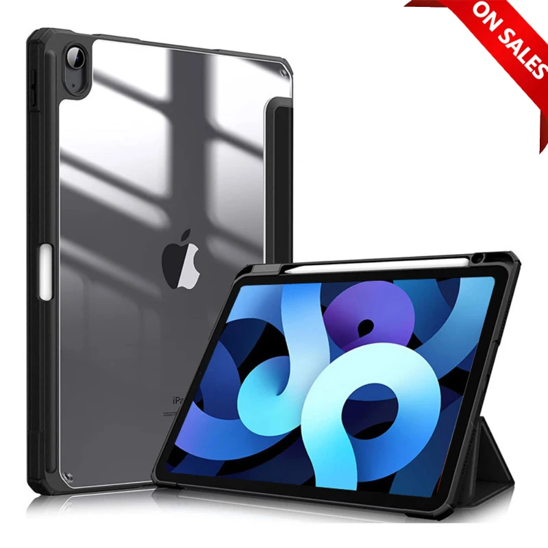 

For IPad Case 2021 Mini 6 Pro 11 9th Generation Case 10.2 2018 9.7 5/6th Air 2/3/4 10.5 10.9 PU Silicon Transparent Cover Funda