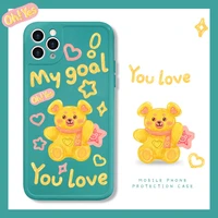 cute cartoon sweet bear phone case for iphone 13 12 11 pro max 8 7 6 6s plus x xs max xr phone soft silicone cover cases
