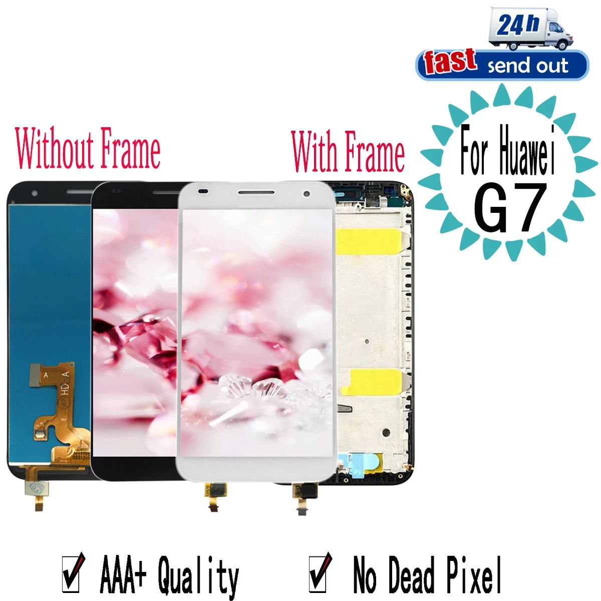 5 &quotЖК-дисплей для Huawei Ascend G7 ЖК-дисплей преобразователь сенсорного экрана в сборе