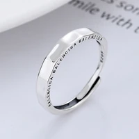 s925 sterling silver womens ring euramerican style irregular concave opening adjustable ring punk luxury jewelry trends 2022