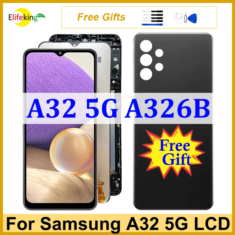 ЖК-дисплей 6,4 дюйма для Samsung Galaxy A32 5G A326, дисплей с сенсорным экраном SM-A326B/DS, дигитайзер в сборе, Замена с рамкой