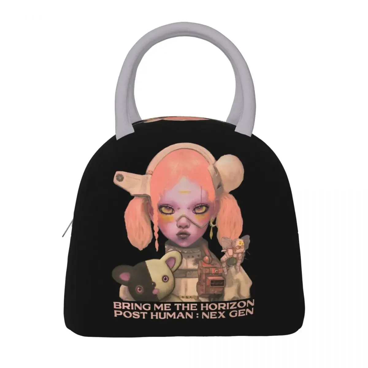 Изолированная сумка для ланча Rock POST HUMAN NeX GEn BMTH Horizon Band Merch школьный контейнер