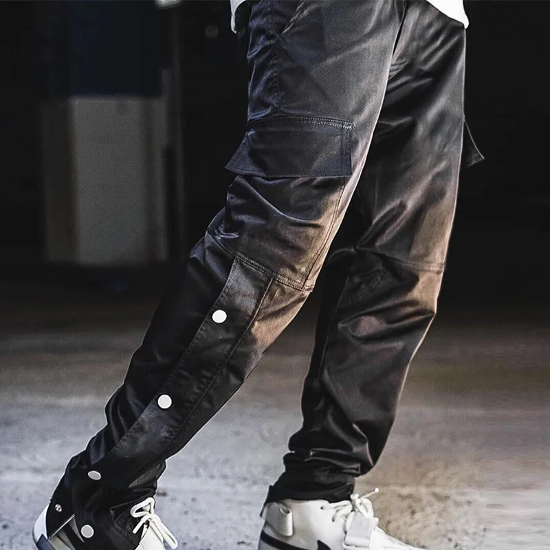 

Men's casual pants slim straight plush sweatpants, men's trend versatile leggings cargo pants streetwear men