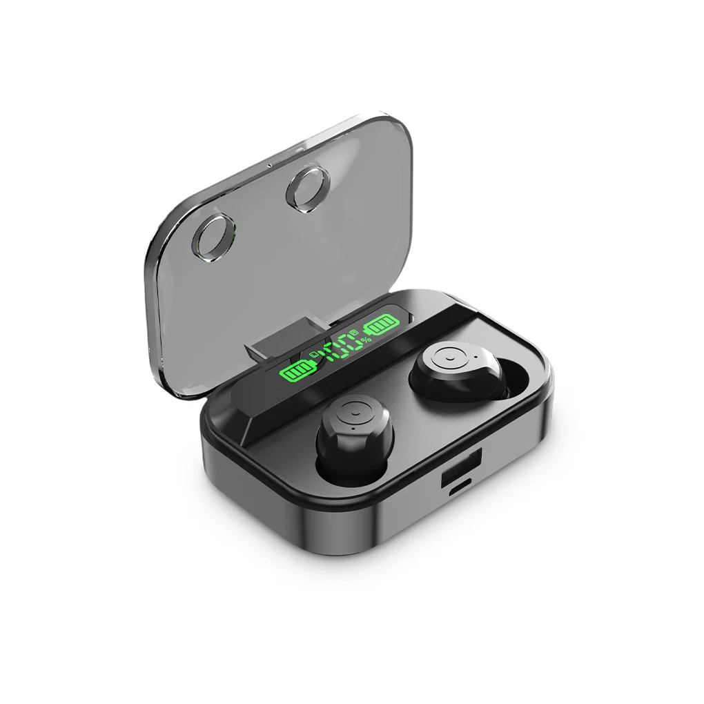 

Earbuds In-ear Bluetooth-compatible LED Digital Display Rechargeable Earphones Touch Control Portable Travel Headset