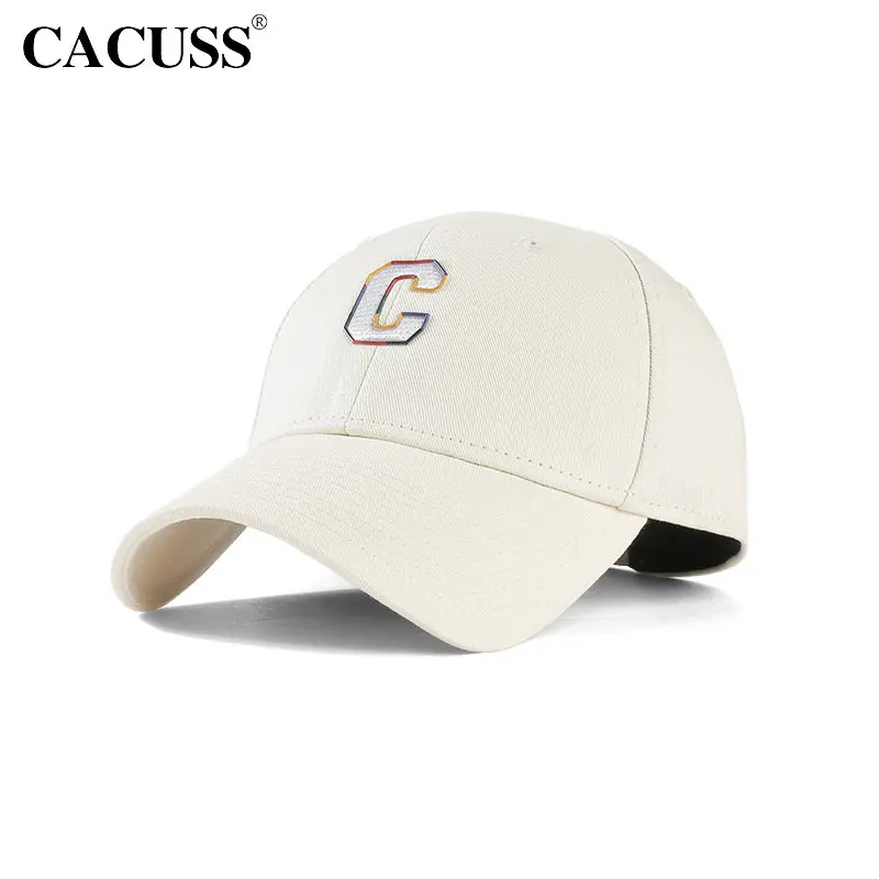 

Кепка CACUSS для мужчин и женщин, роскошная брендовая хлопковая бейсболка с 3D Вышивкой Букв с, Повседневная дизайнерская шапка