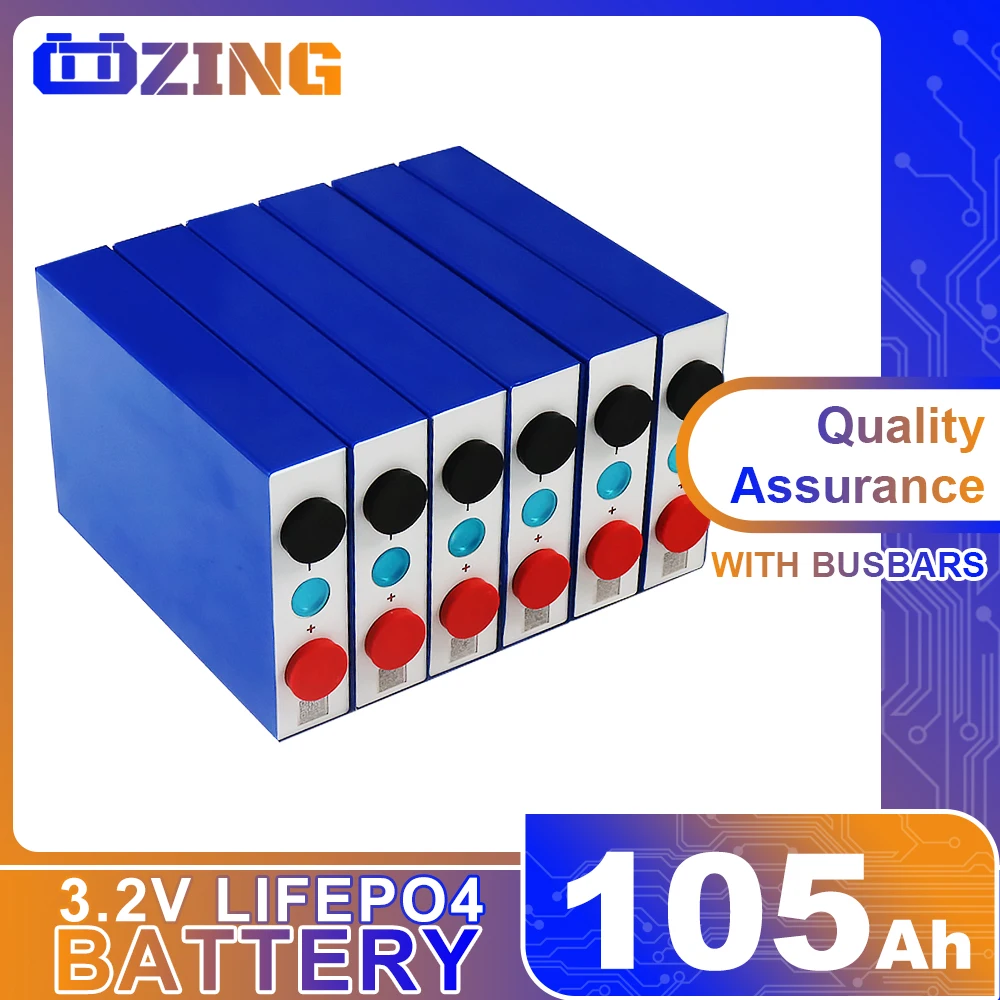 

4/8/16/32pcs Grade A 3.2v Battery 105Ah Battery Rechargeable Lifepo4 Battery For RV boat solar Fast Delivery EU US duty free