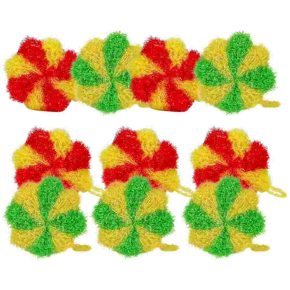 

10 Pcs Home Dishcloths Kitchen Towels Water Absorbing Washing Polyester Supple Duster Washcloths