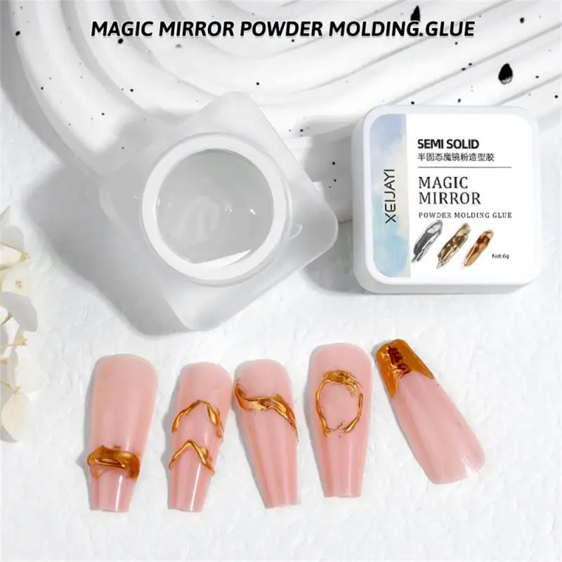 

Mirror Powder Tranparent Soak Off Semi-solid Jelly Drill Rhinestone Adhesive 3d Edge Manicure Model Gel Uv Nail Art Gel