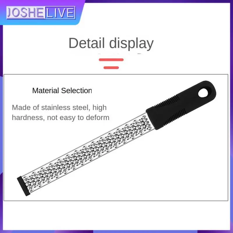 

430 Stainless Steel Rubber Handle Chocolate Cheese Shaving Planer Mirror Polishing Process Cheese Grater Convenient Storage 1pc