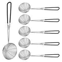 hot pot strainer scoops stainless steel hot pot strainer spoons mesh skimmer spoon asian strainer ladle with handle6pc