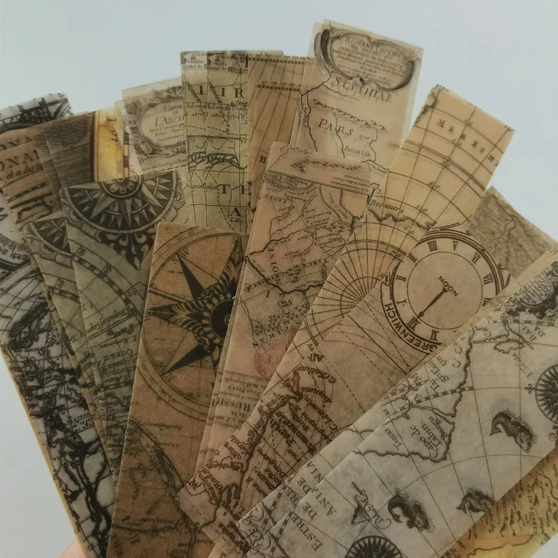 40 шт. винтажная наклейка на карту мира s Washi бумажная длинная полоса морская руку