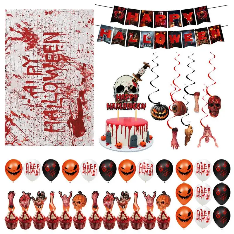 

Bloody Halloween Party Decorations Party Supplies Kit For Bloody-Themed Halloween Bloody Themed Decorations Scary Halloween