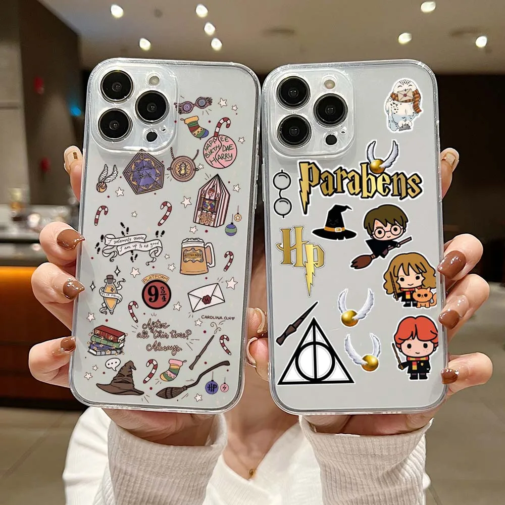 

Anime Harries Potters Phone Case For Xiaomi Redmi Note 12 11T 10 10S 9 Pro Plus 10C 9A 9C 9T K40 K50 K60 4G 5G Transparent Cover