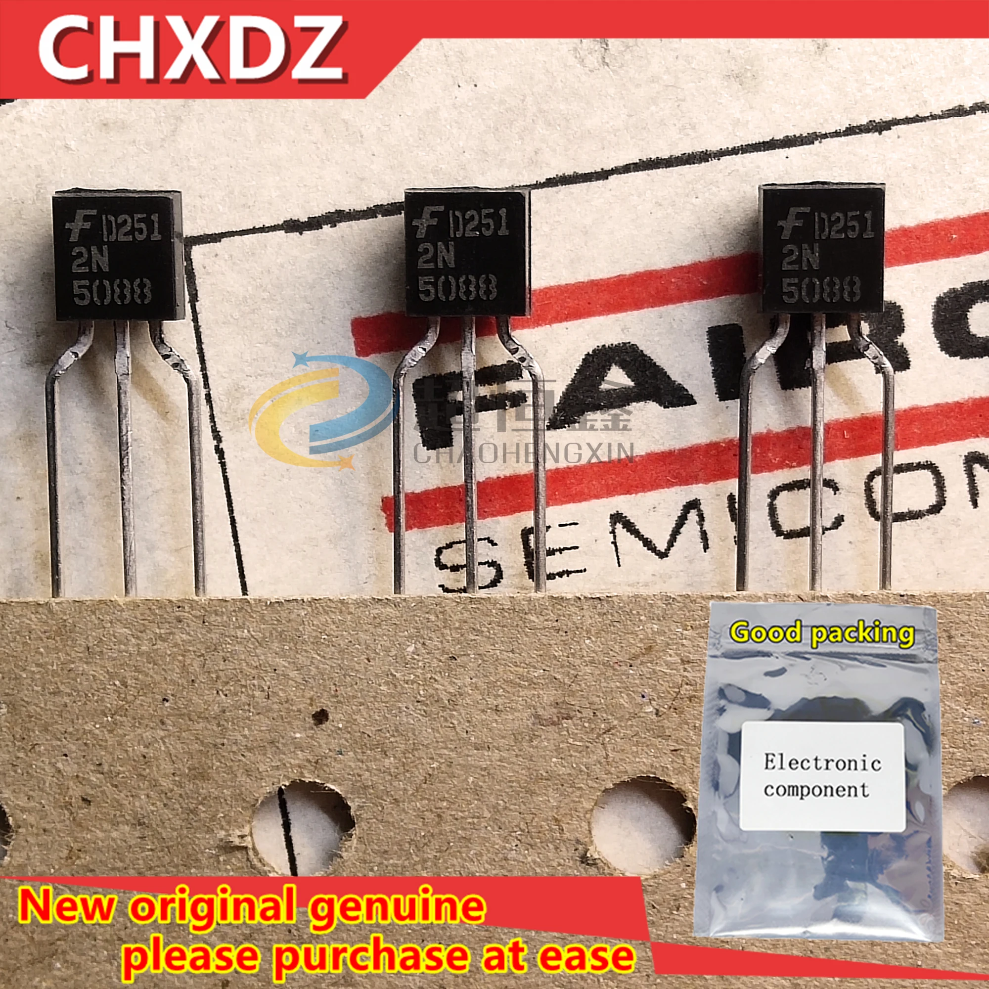 Усилительная лампа FAIRCHILD 2N5088 5088 2N5088TAR TO-92 100% американского происхождения, продается от 1 шт., наличие на складе, реальные фотографии.