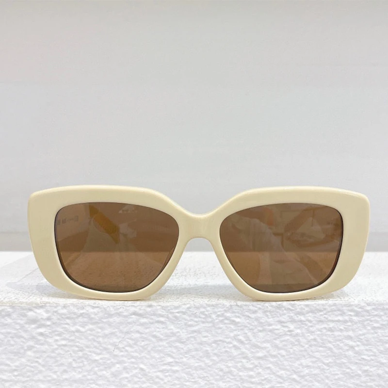 2023 top quality Beige sunglasses Ladies thin face black sunglasses fashion resort casual