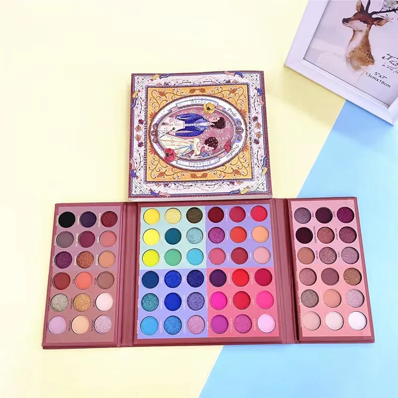 

IGOODCO cute couple pattern 72-color pearlescent matte multi-color large plate eye shadow palette makeup