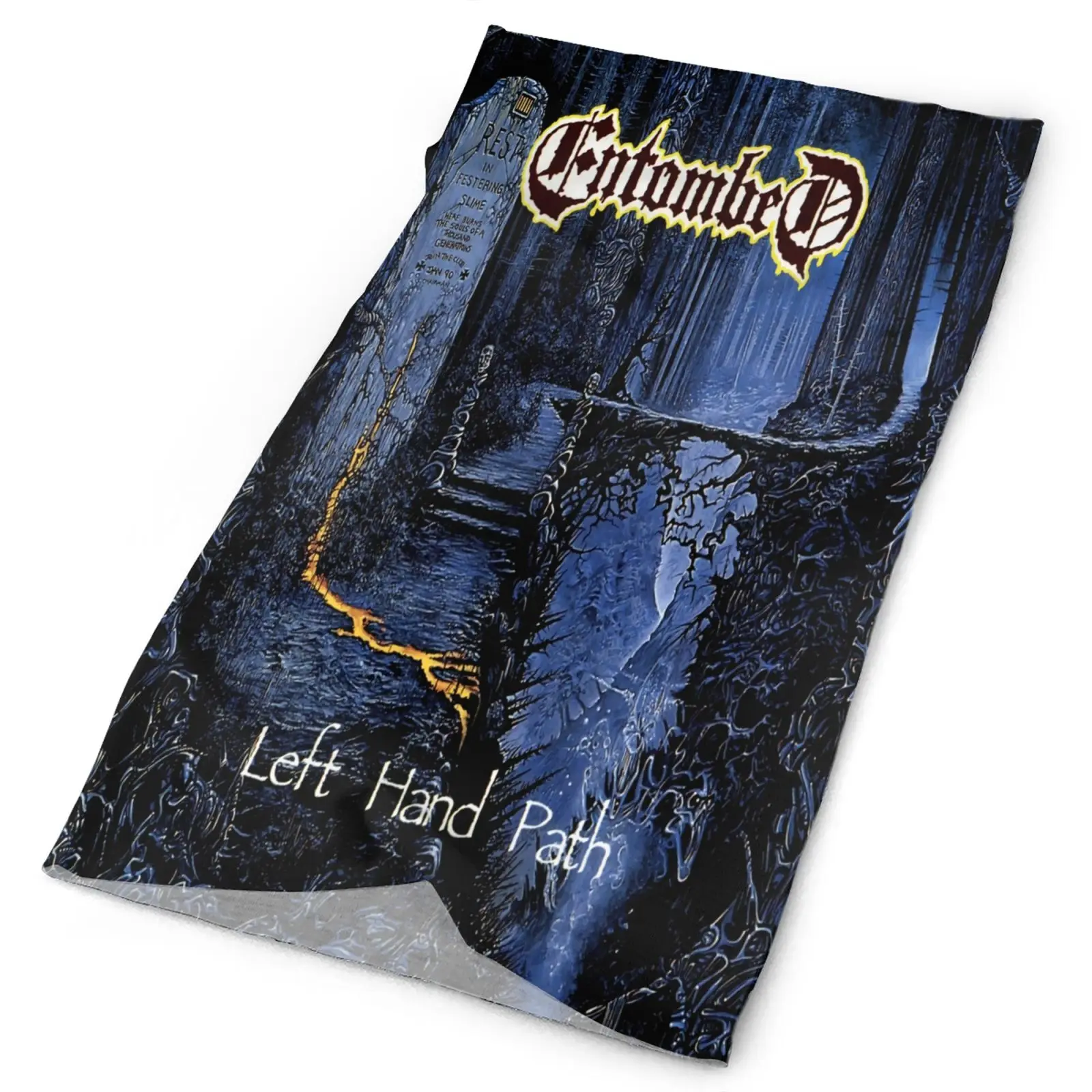 

Entombed Мужская Бандана с принтом для левой руки Dtg, модный туристический шарф, камуфляжная Мужская велосипедная маска, Балаклава, шапка, такти...