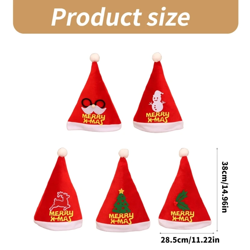 SZWA Набор из 12 рождественских шапок Санты сувениры для вечеринки вышитые
