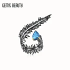 Кольцо женское из серебра 925 пробы с топазом, регулируемый размер