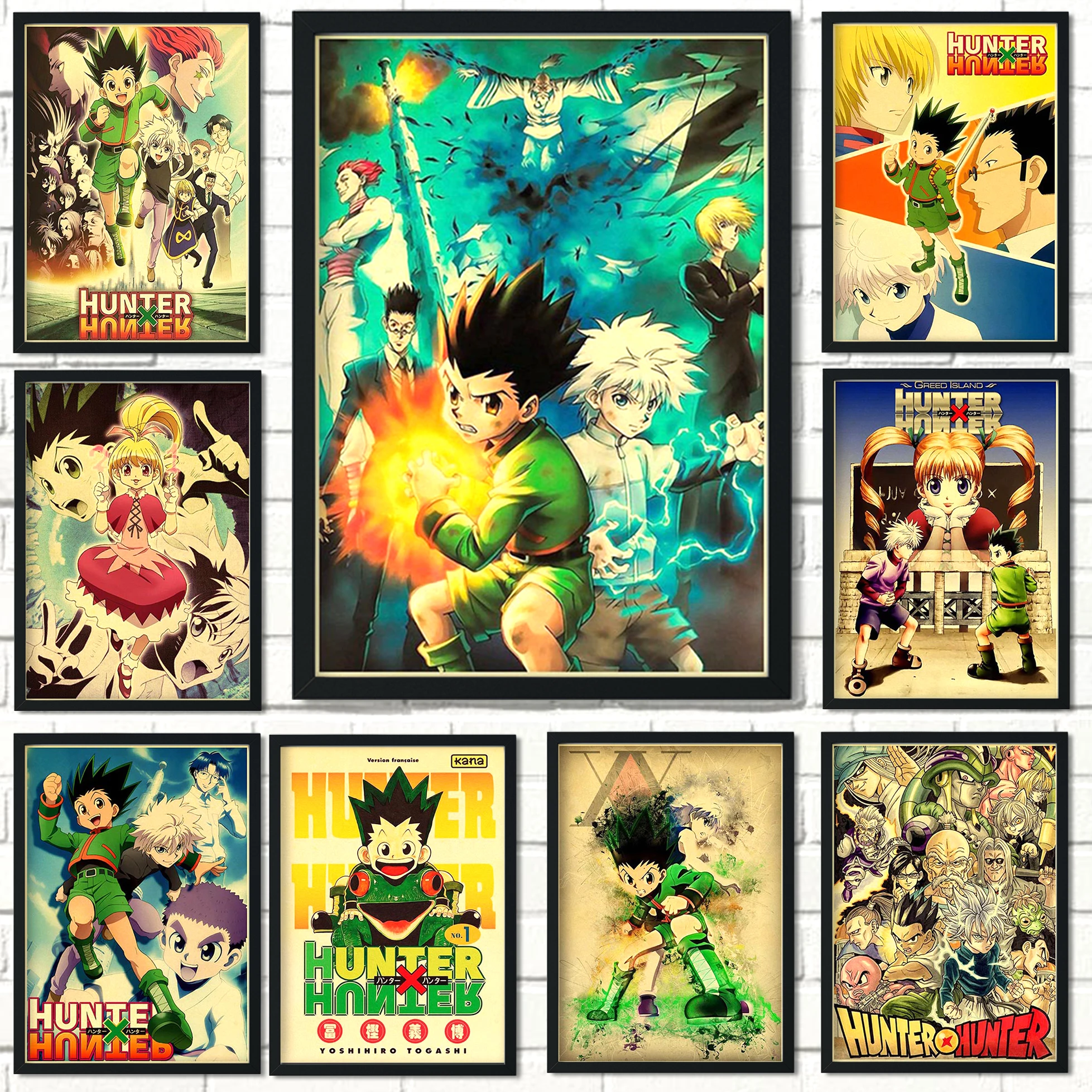 Винтажный аниме Hunter X охотничий плакат нордический фильм Mnaga декоративная живопись настенное Искусство Холст Плакаты эстетические принты декор комнаты