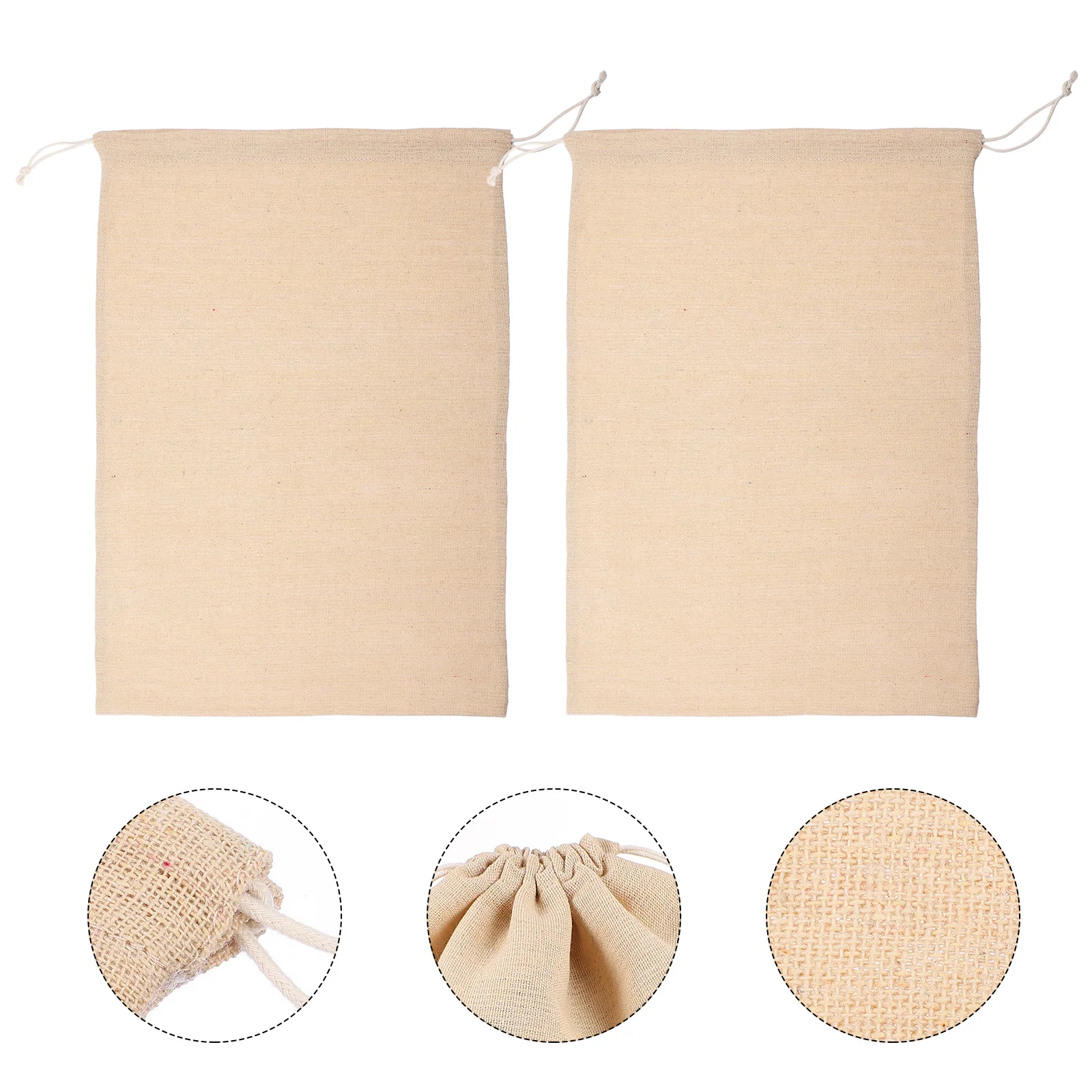 

2pcs Bread Bag Holiday Candy Cotton Bread Bag Drawstring Produce‌ ‌bag Festival Gift Bags Drawstring Bread Bags