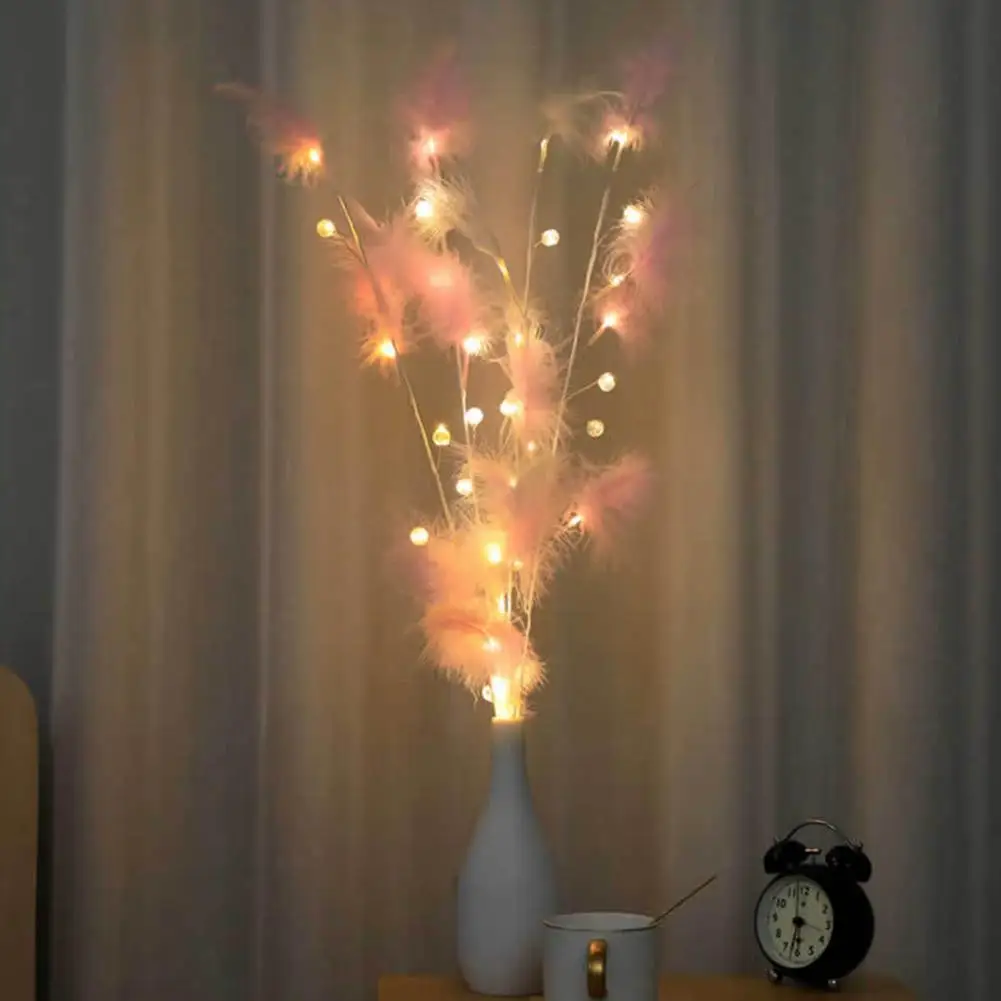 

Branch Shape Desktop Light Warm Color Romantic Energy-saving Plastic LED Desktop Lamp Night Light for Home